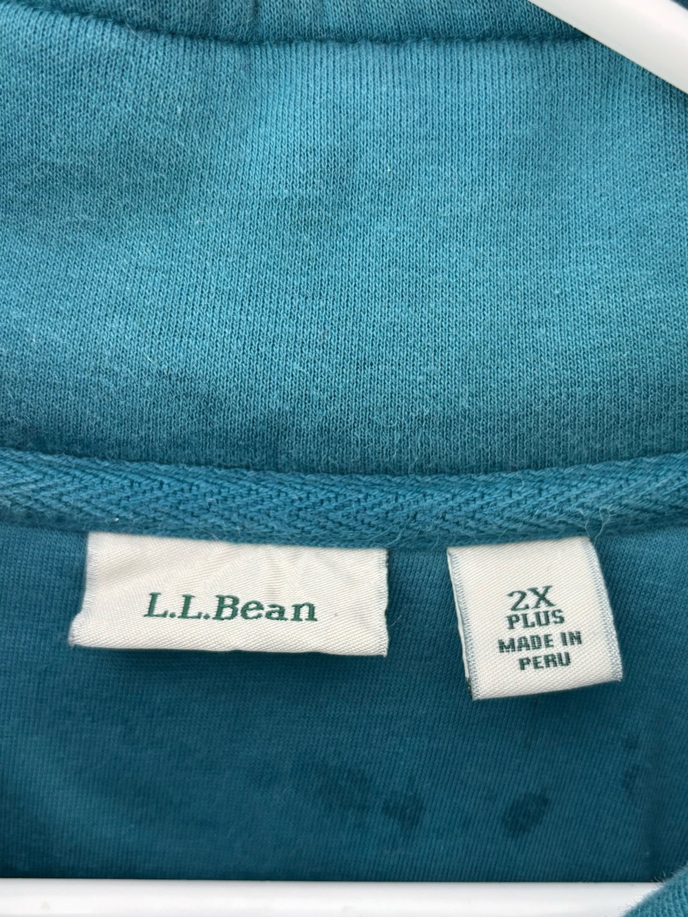 L.L.Bean Diamond Quilted 1/4-zip Pullover Teal Blue Outdoor Athleisure Travel - Picture 4 of 11
